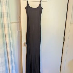 Quince NWOT Tencel Rib Slip Dress Black
